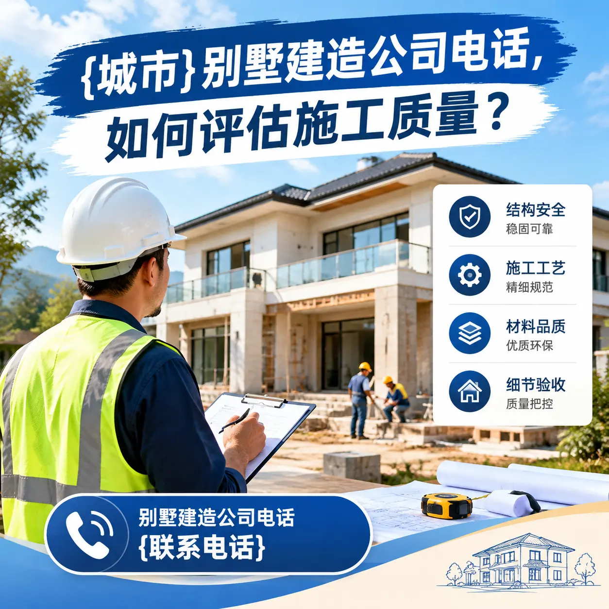 平坝别墅建造公司电话，如何评估施工质量？