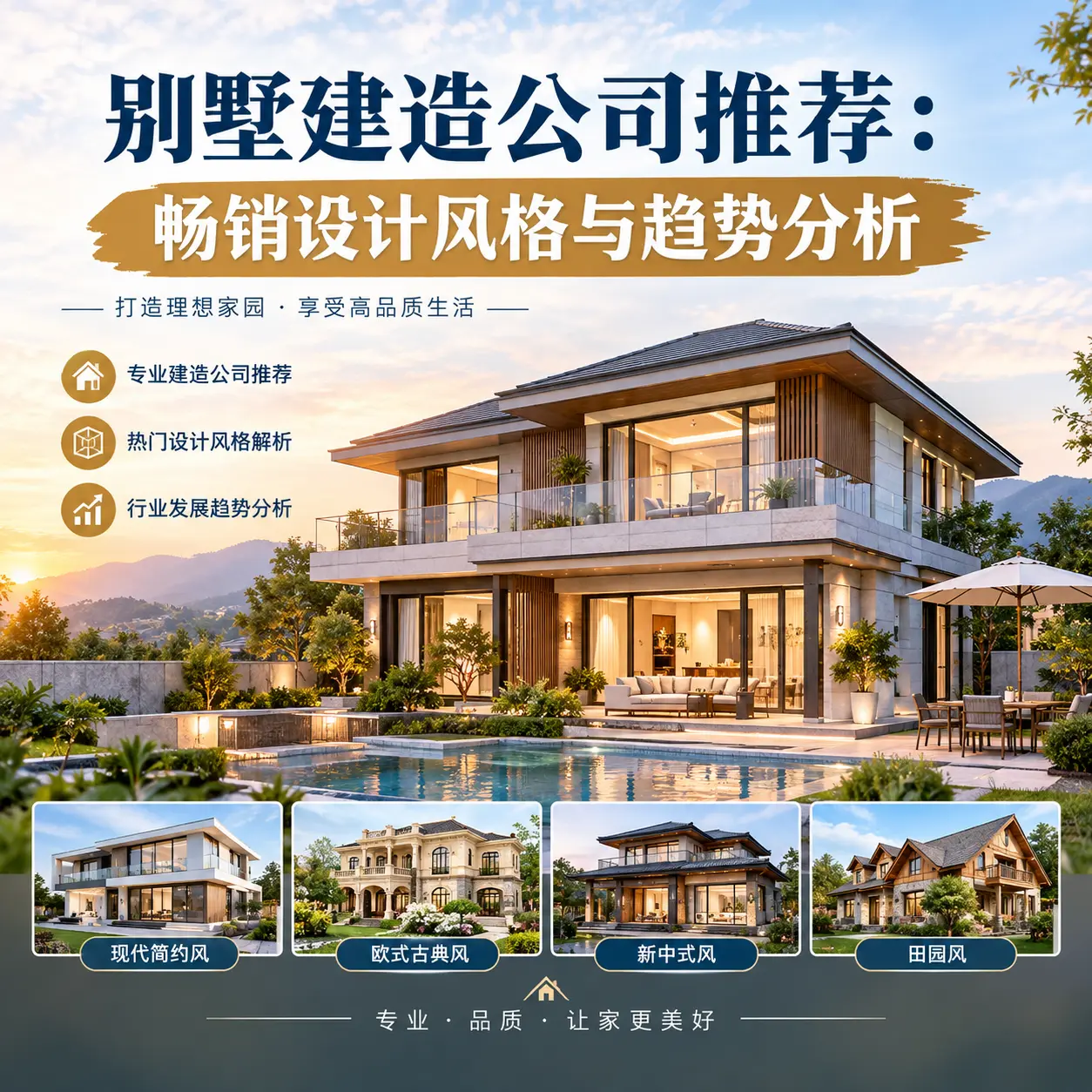 别墅建造公司推荐： 平坝 畅销设计风格与趋势分析