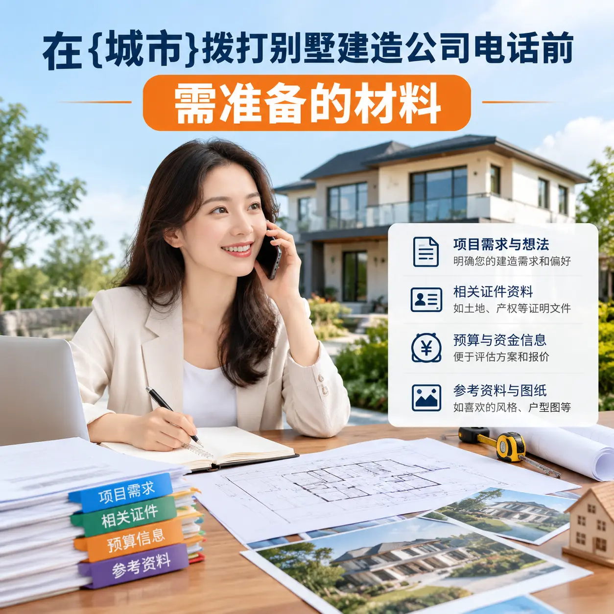 在平坝拨打别墅建造公司电话前需准备的材料