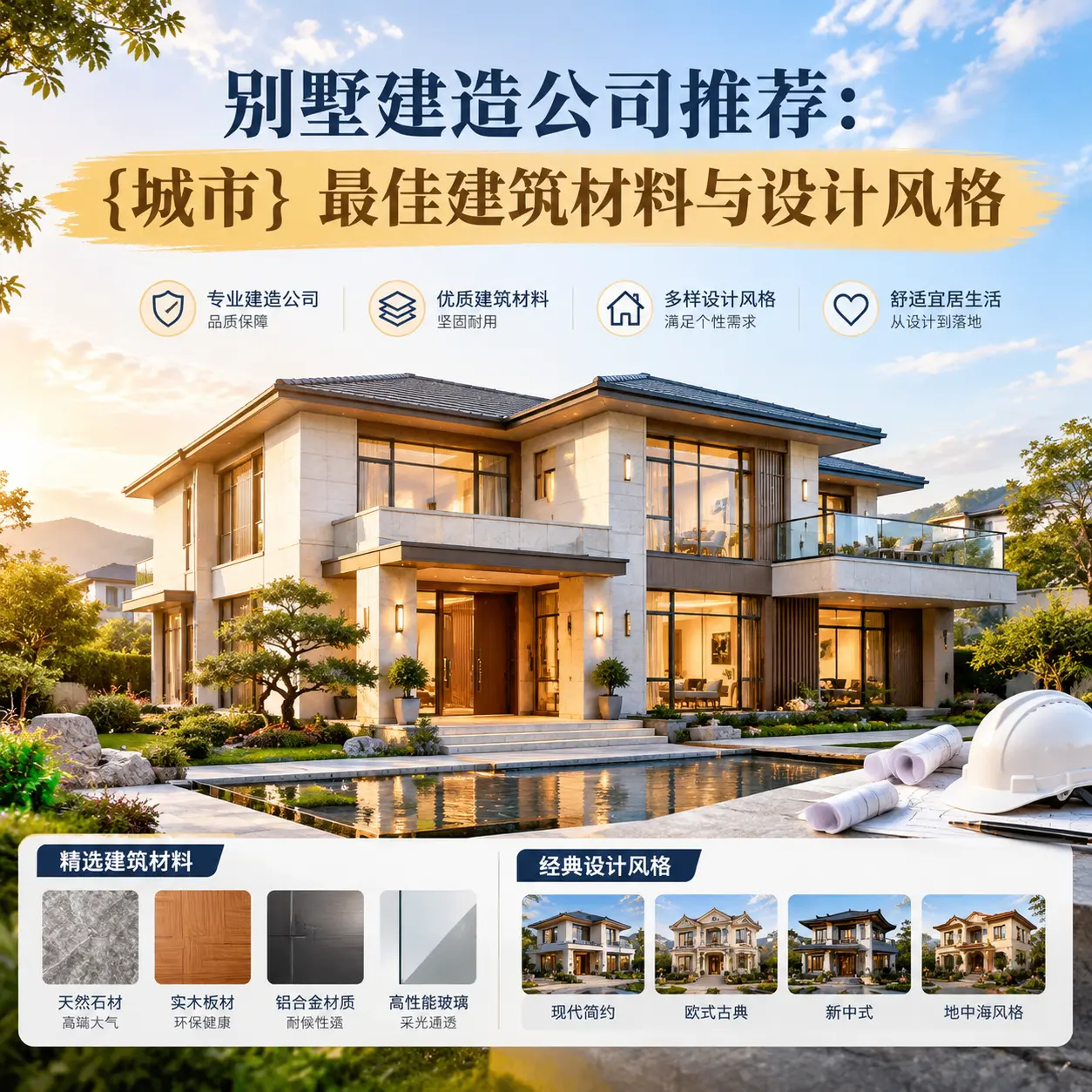 别墅建造公司推荐： 平坝 最佳建筑材料与设计风格