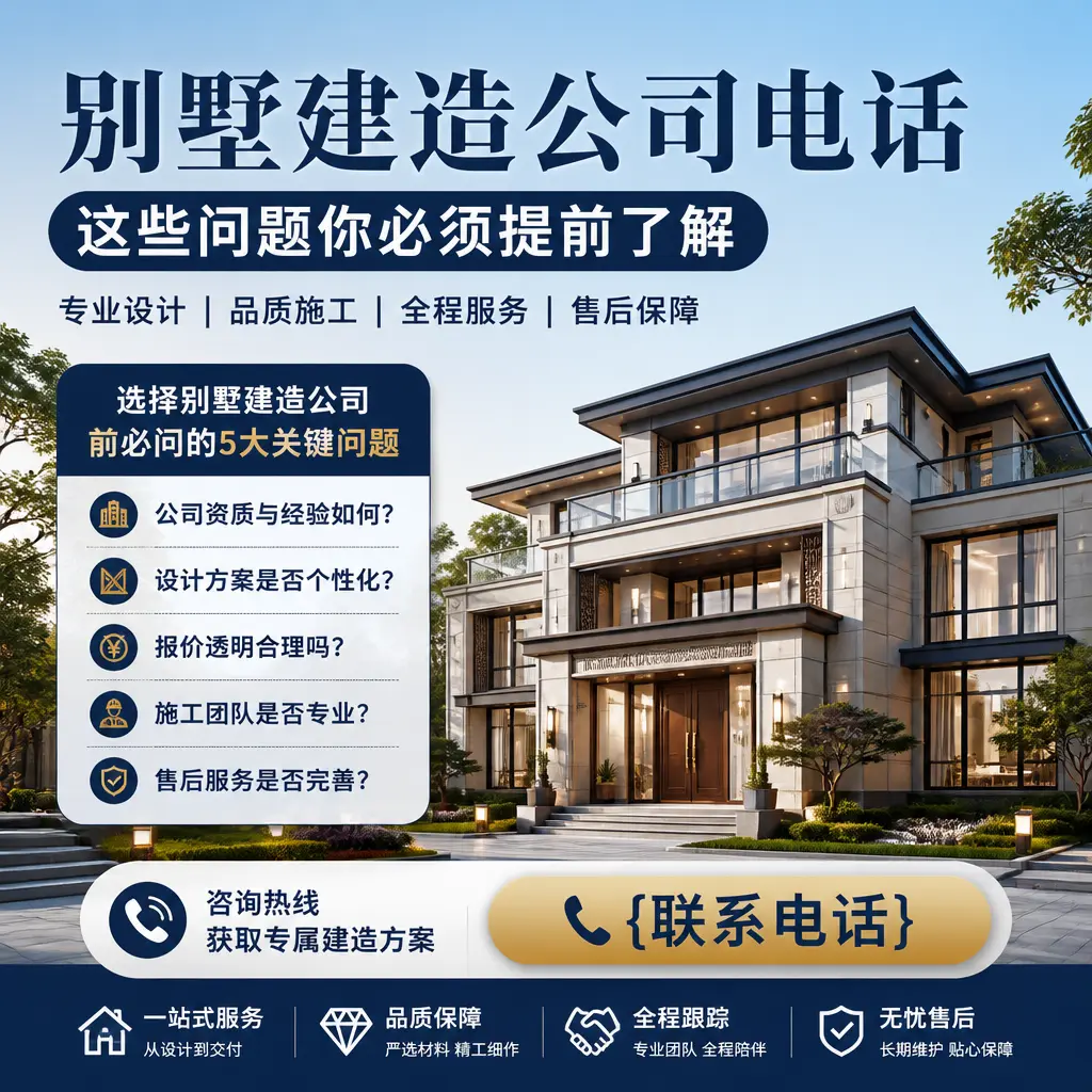 平坝别墅建造公司电话,这些问题你必须提前了解