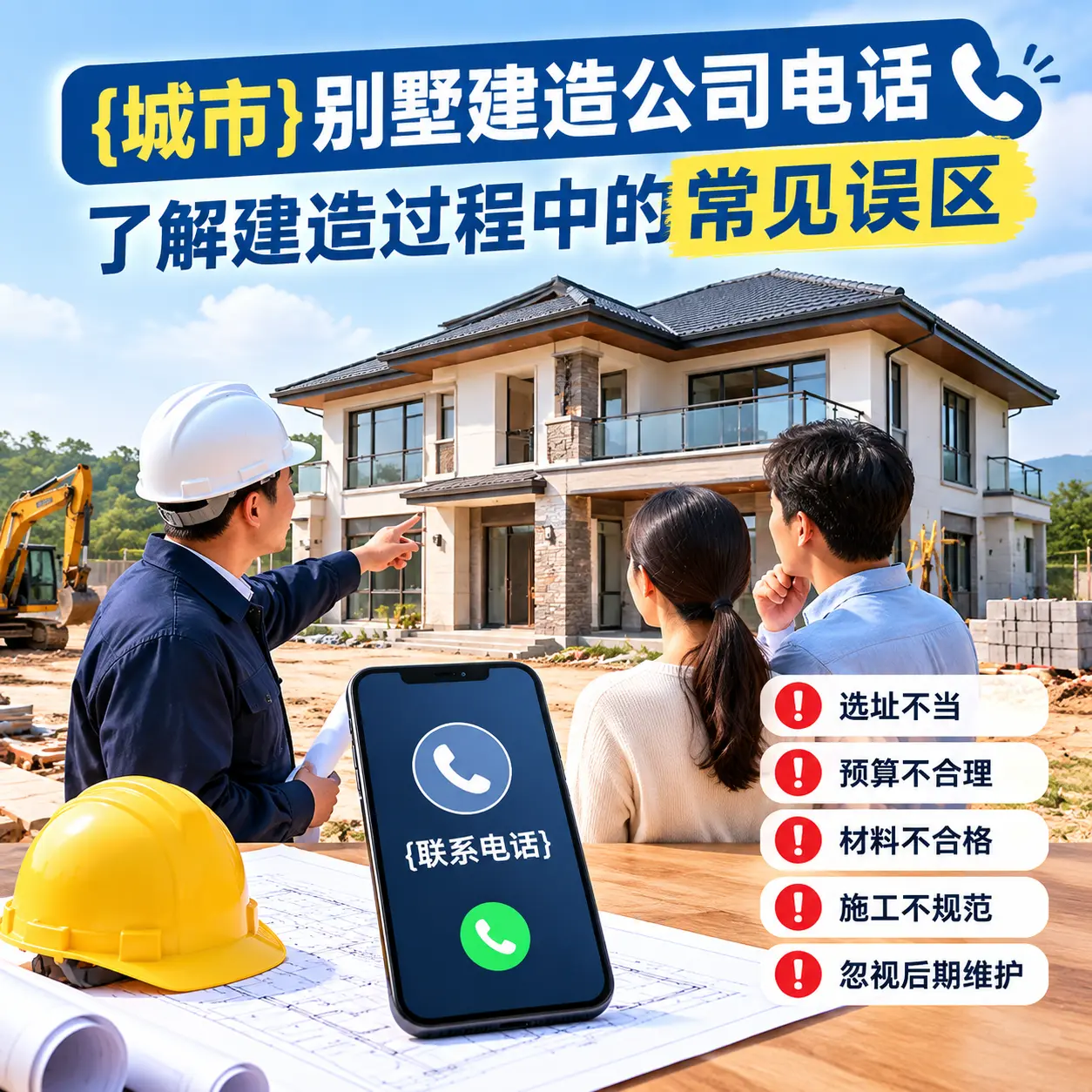 平坝别墅建造公司电话，了解建造过程中的常见误区